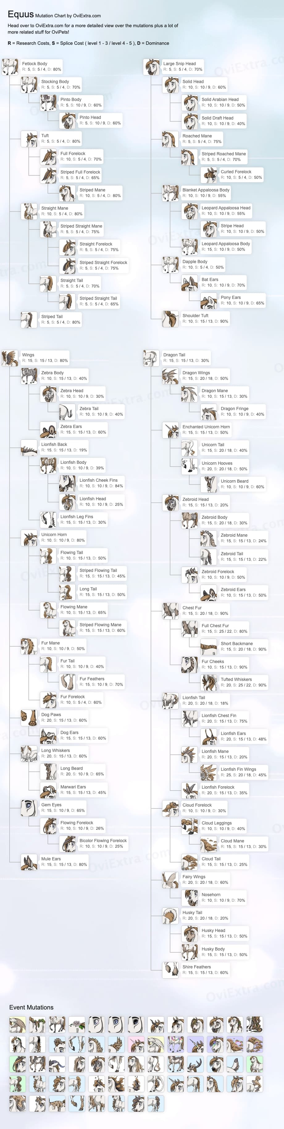 Equus mutation chart image ovipets