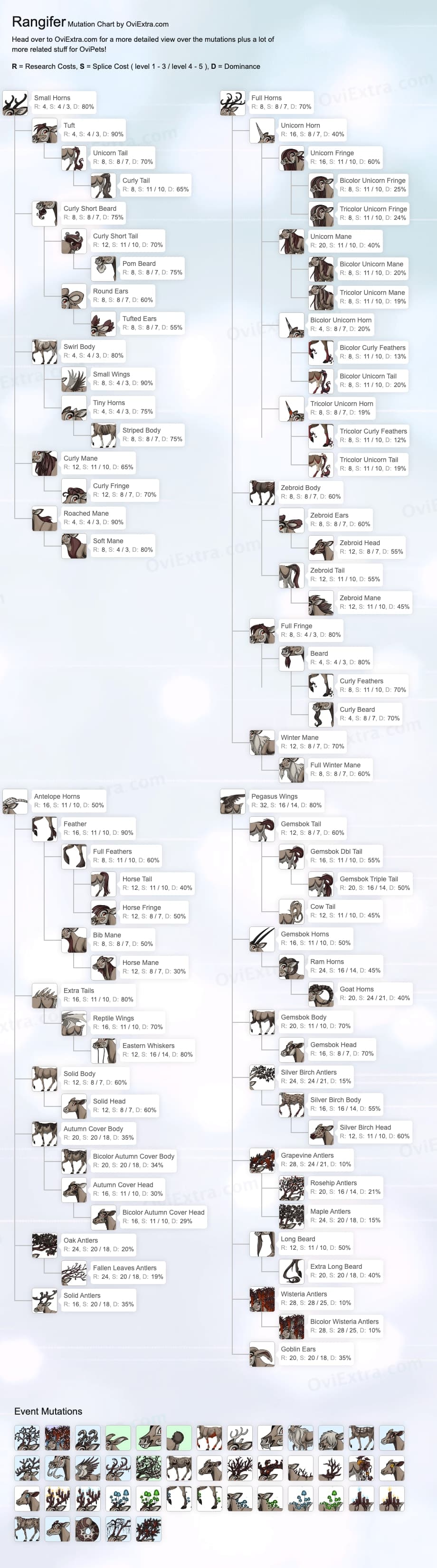 Rangifer mutation chart image ovipets