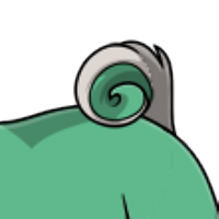 Tiny Curled Tail male mutation of Canis