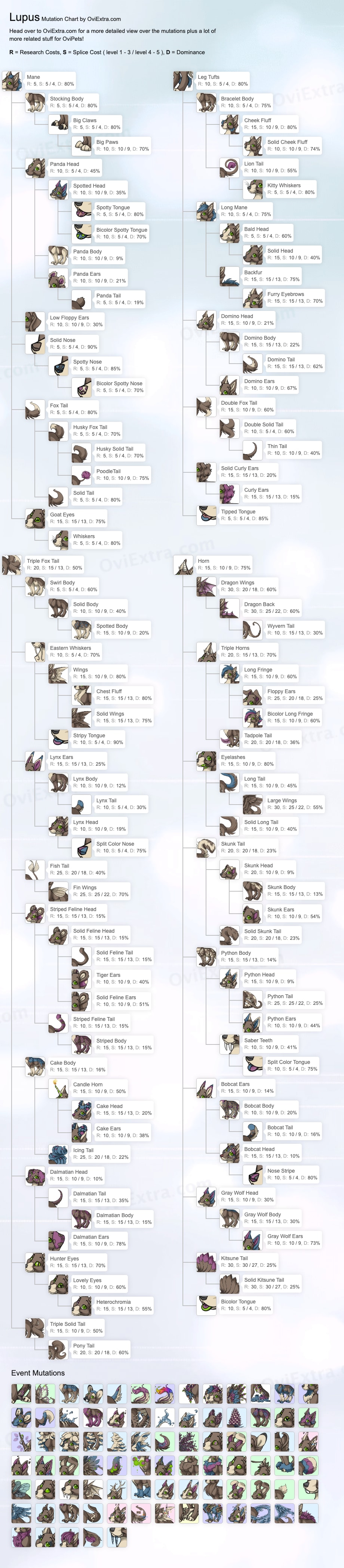 Equus Mutation Chart / Rangifer Mutations | OviPets Fangirls | Debra