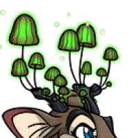Toxic Glowing Fungi Antlers female mutation of undefined