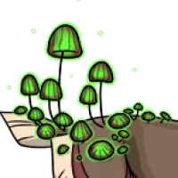 Toxic Glowing Fungi Tail female mutation of undefined