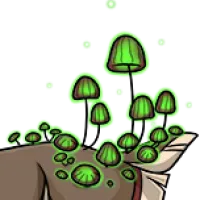 Toxic Glowing Fungi Tail male mutation of undefined