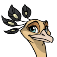 Peacock Headdress female mutation of Struthio