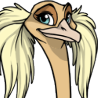 Thick Cheek Feathers female mutation of Struthio