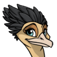 Fluffy Hair female mutation of Struthio