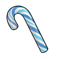 1x Candy Cane - Blue (sticker) mutation